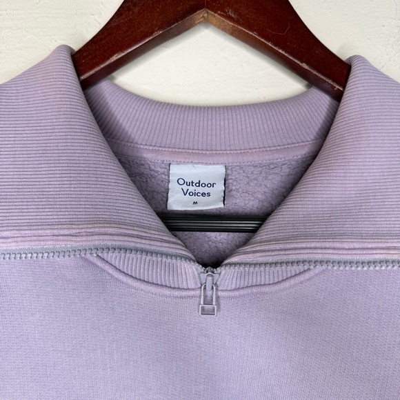 Outdoor Voices Nimbus Quarter Zip
Pullover Sweater Lilac Size Medium - Picture 3 of 7